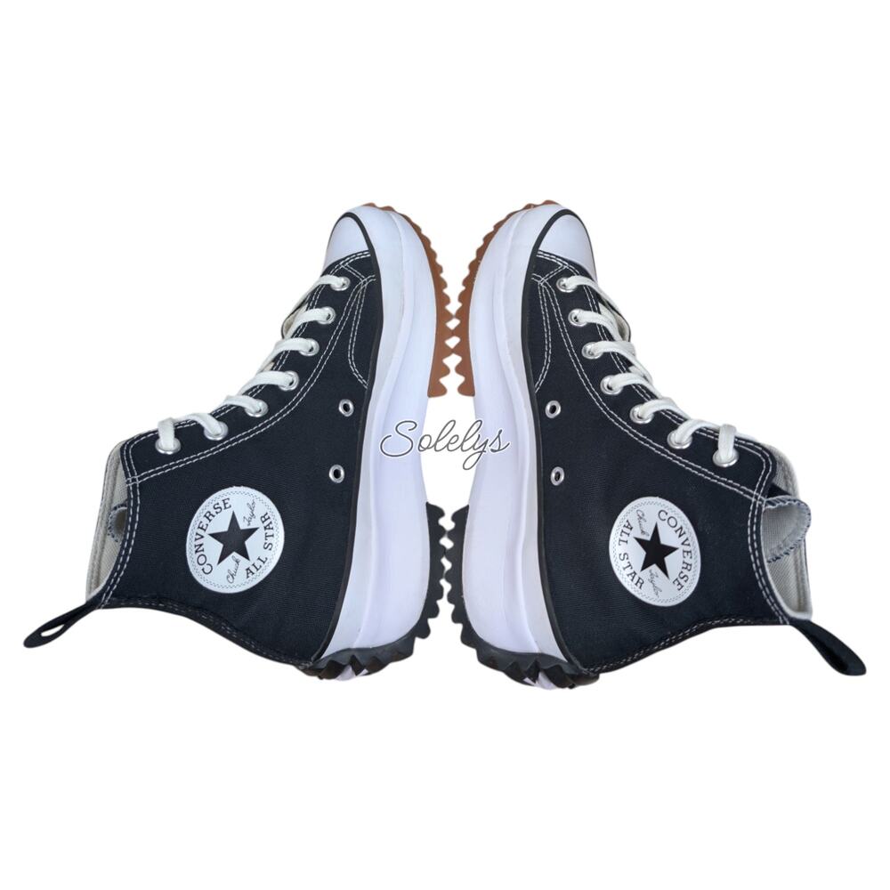 Converse CTAS Run Star Hike High Black White Platform Canvas Sneaker Womens 7.5 - Picture 10 of 10